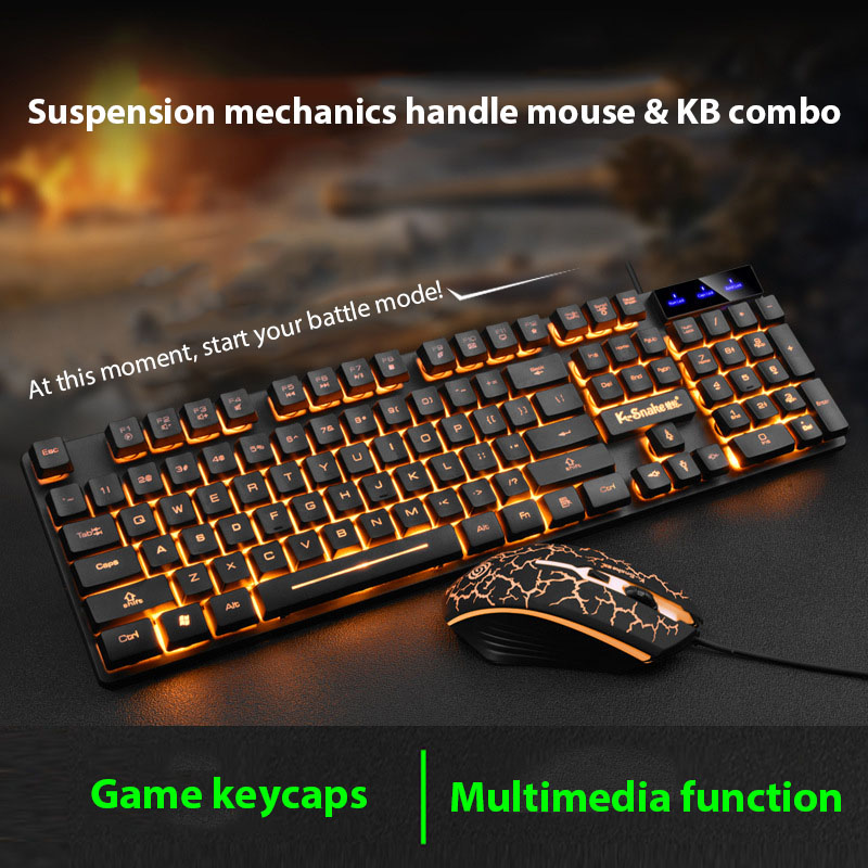 Gaming Keyboard And Mouse Wireless - KM320 Tastatur- und Maus-Set, wasserdichte, leuchtende