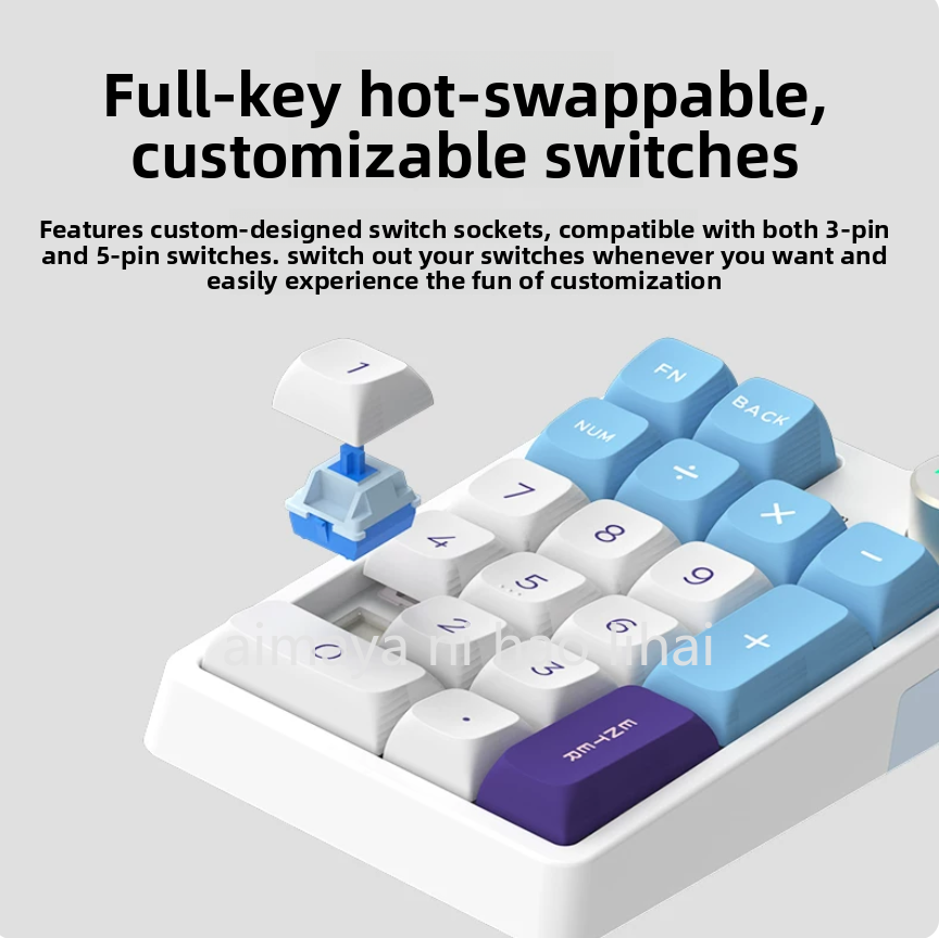 Gaming Keyboard Wireless - Kzzi K20 Mini-Tastatur, drei Modi, Bluetooth,