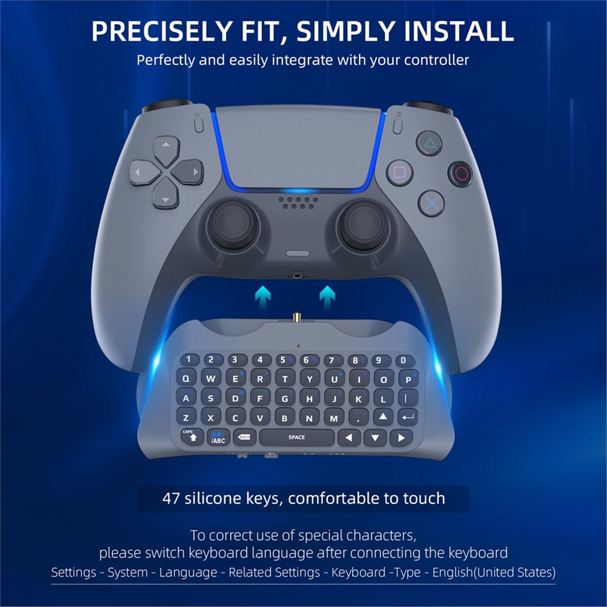 Gaming Keyboard Mini - goodidea 3,5-mm-Gaming-Tastatur, kabellos, 3.0-Controller-Pad für PS5,