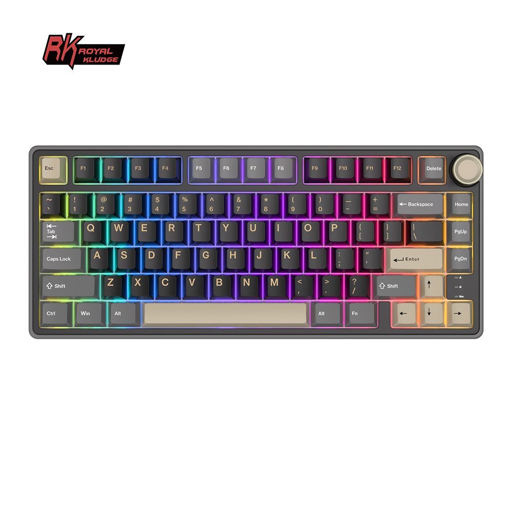 Gaming Keyboard Hot Swappable - Royal Kludge RK R75 kabelgebundene Gaming-Tastatur,