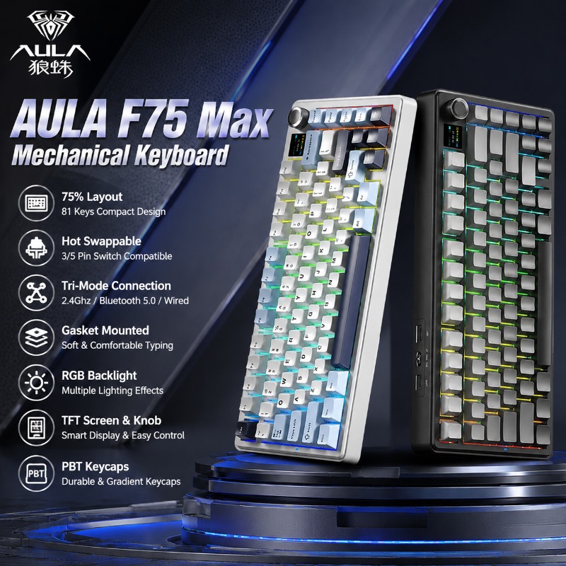 Gaming Keyboard Nearby - AULA F75 Max Mechanische Tastatur 75%