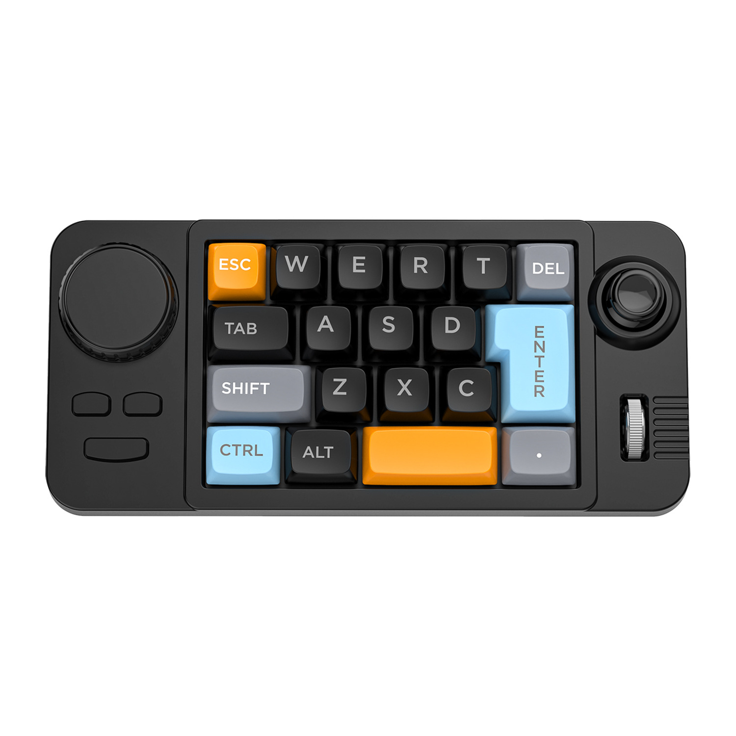 Gaming Keyboard Hot Swappable - 19-Tasten-Joystick Doppelroller RGB Hot-Swap-fähige Kabelgebundene Mechanische