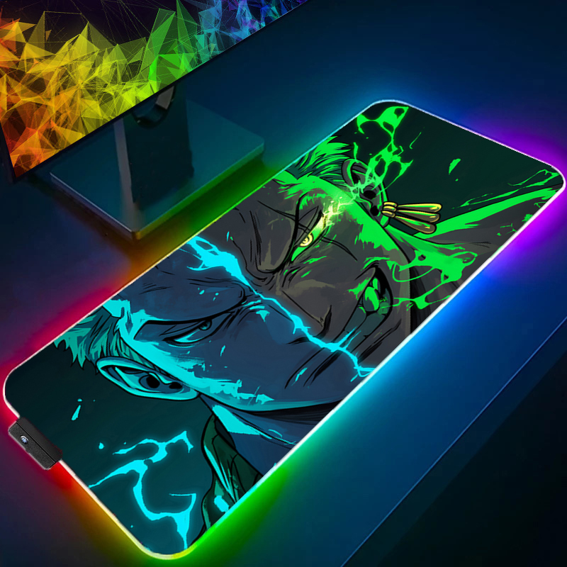 Gaming Keyboard Nearby - ONE PIECE Zoro Mauspad RGB Gaming