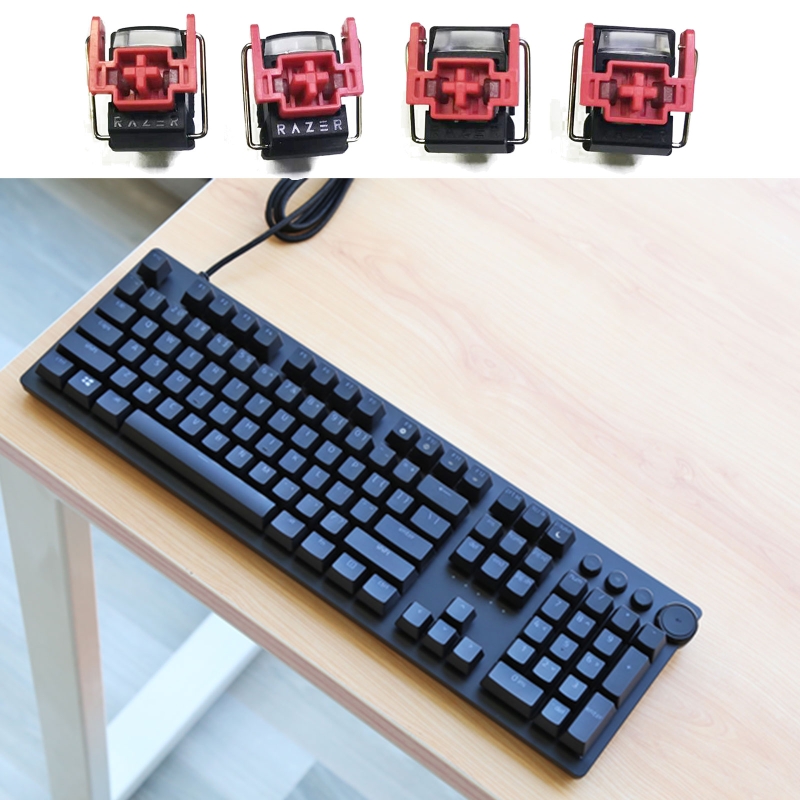 Gaming Keyboard Hot Swappable - 4Pcs V2 Slient Liner Rot Optische