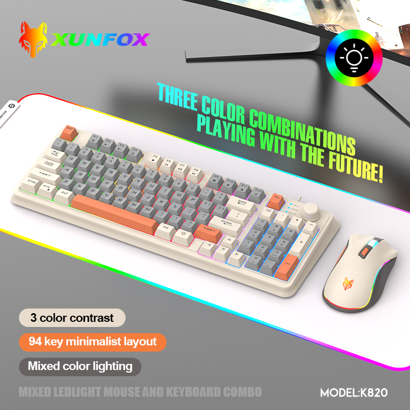 Gaming Keyboard And Mouse Wireless - K820 USB Wired Spiel Tastatur Maus