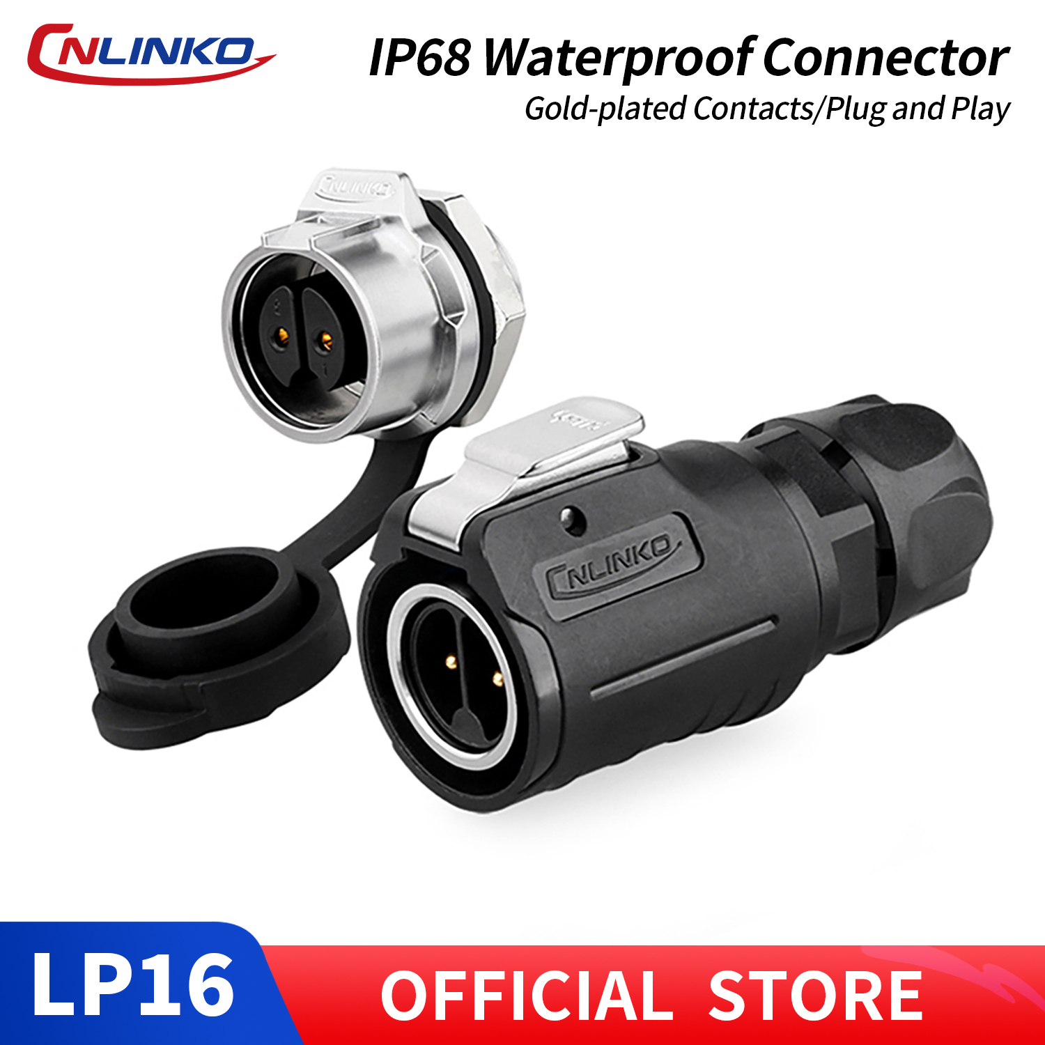 Aviator Connector Kit - CNLINKO LP-16 Rundsteckverbinder-Set, Stecker und Buchse