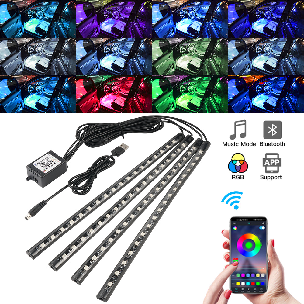 Rgb Underglow Strip - Neon LED Innen Auto Licht APP