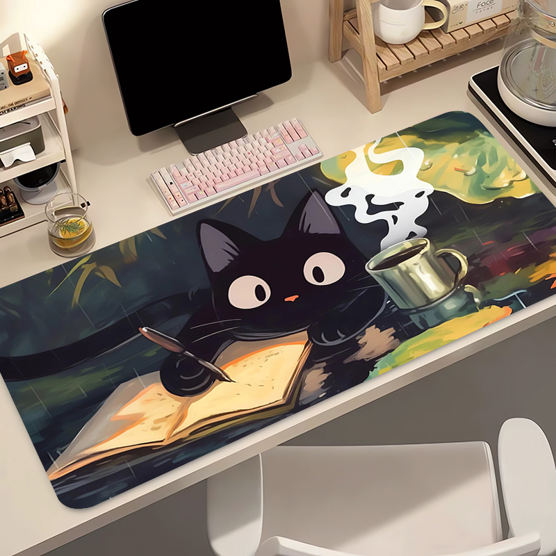 Gaming Keyboard Nearby - Kawaii Black Cat Silikon Soft Gaming