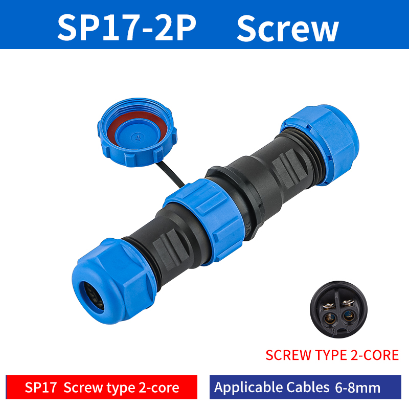 Aviator Connector Kit - JINH 1/5 Stück Schraubklemmen-Stecker SP17 2/3-polig,