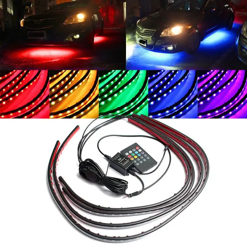 4x wasserdichter RGB 5050 SMD  – Rgb Underglow Strip Bewertung und Preis