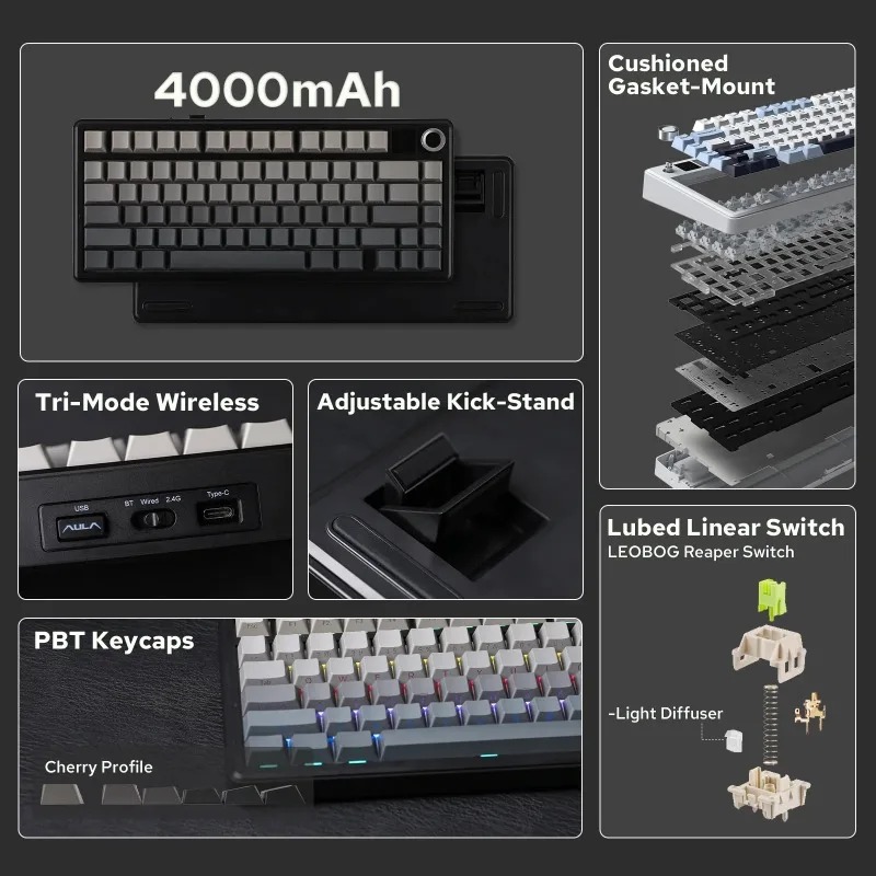 AULA F75 Max Mechanische Tasta – Gaming Keyboard Nearby Bewertung und Preis