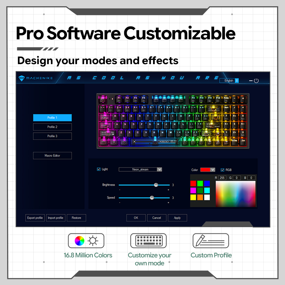 Machenike K500-B94 V2 Kabelgeb – Gaming Keyboard Hot Swappable Bewertung und Preis