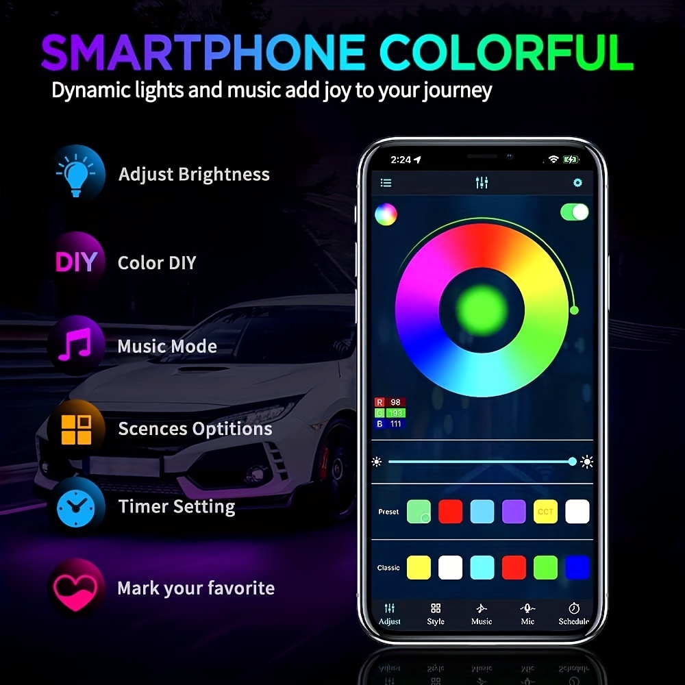 RGB Flexible Auto Underglow Li – Rgb Underglow Strip Bewertung und Preis