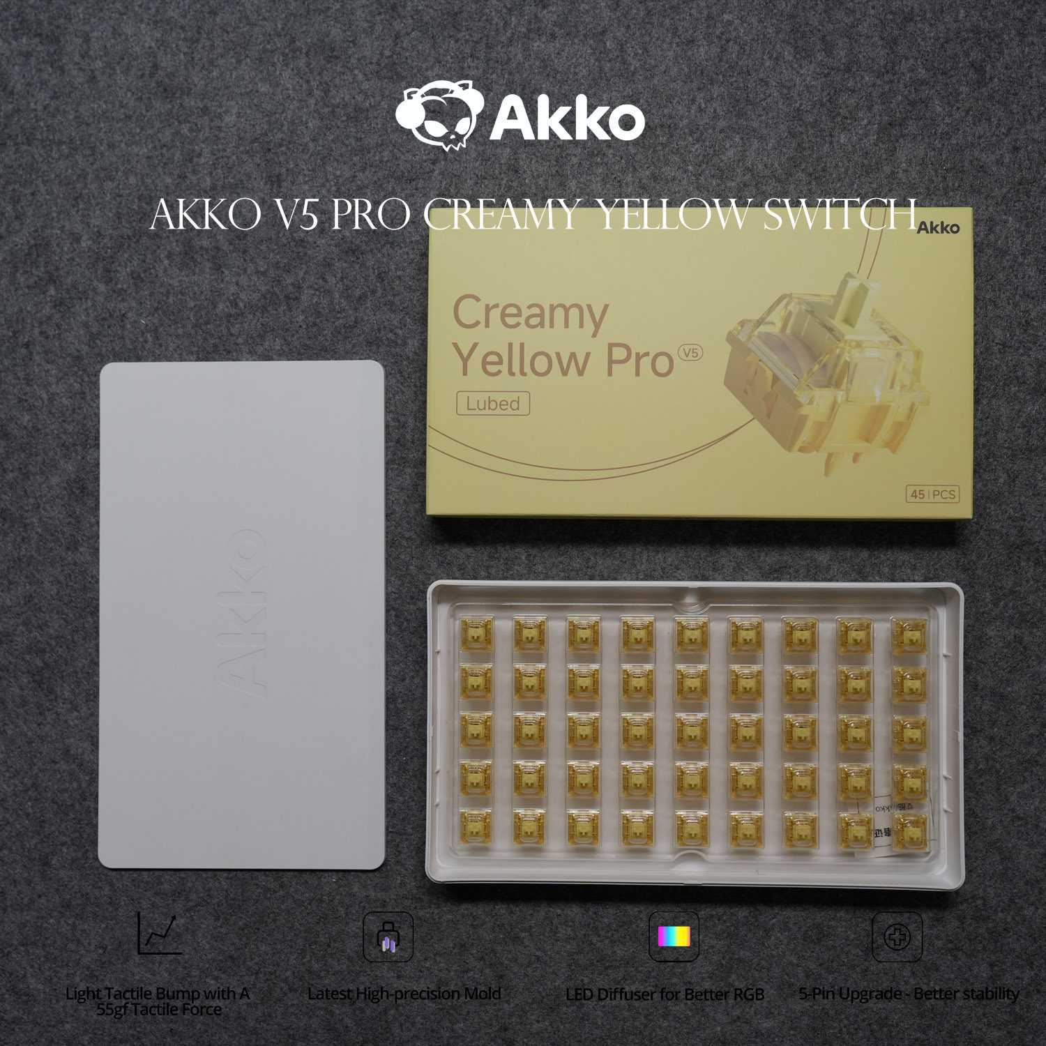 Akko V5 Pro cremegelber Schalt – Keyboard Lube Kit Bewertung und Preis